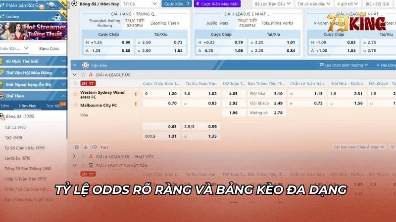 Tỷ lệ odds và các kèo cược nhà cái đa dạng